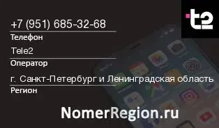 Кто звонил с 9516853268 - регион и оператор